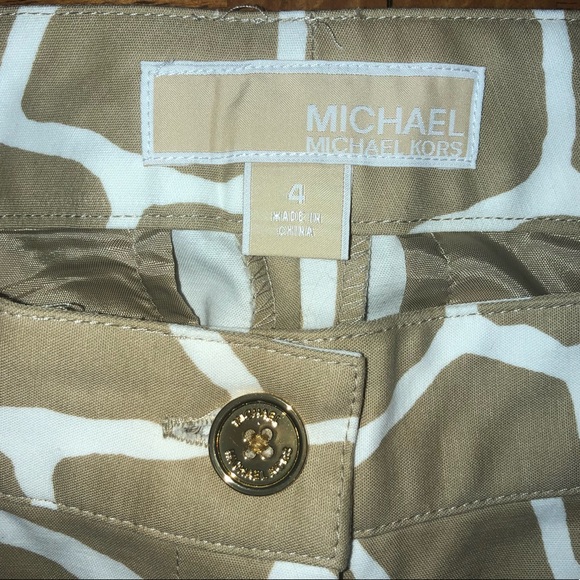 Michael Kors giraffe print skinny stretch pants 4 - Picture 2 of 8